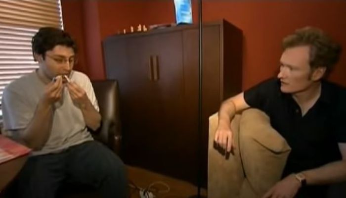 Conan O'Brien met Michae Koman after the late-night show